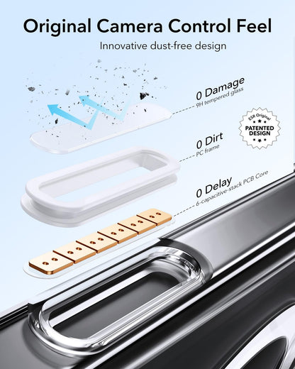 ESR prozoren zaščitni ovitek z MagSafe stojalom za iPhone 16 Pro Max