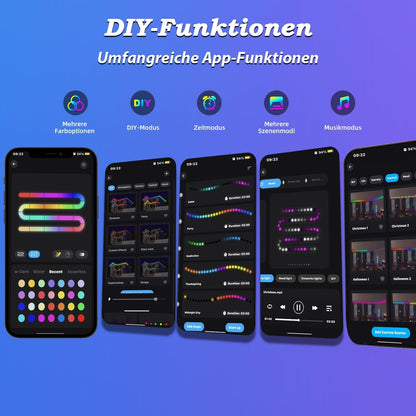 Kvaliteten LED trak 40m LICHASER RGB+IC – zunanji IP67, daljinec, Bluetooth app za telefon
