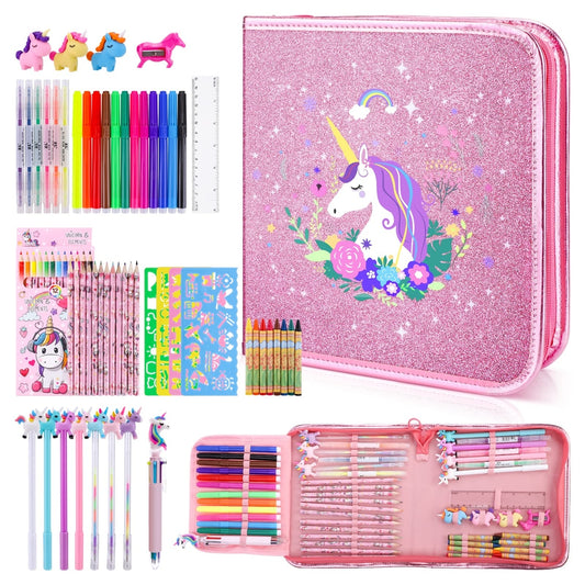 🦄Ustvarjalni set 56 delni – samorog z bleščicami