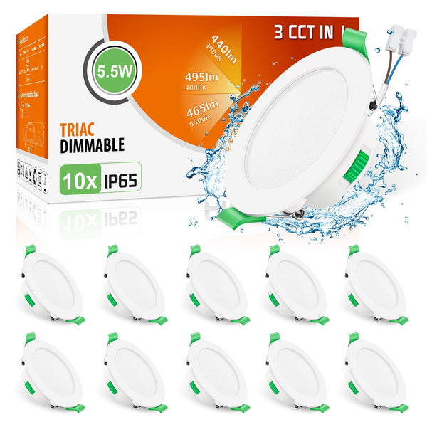 💡 10x Alusso LED vgradna luč 5,5W (85mm) – bela - naklikaj.si