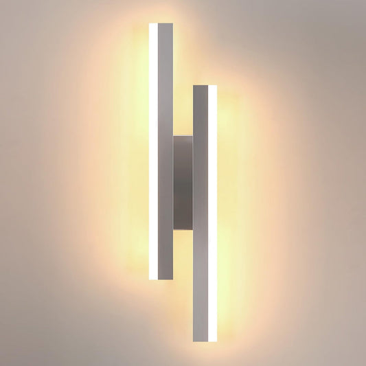 💡 Moderna LED stenska svetilka 16W, krom, 3000K