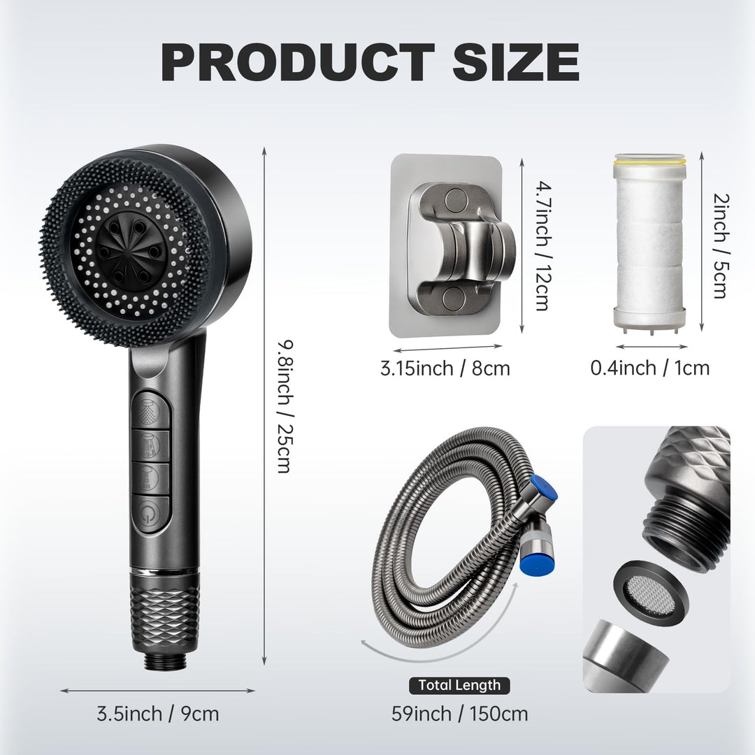 🚿Komplet EcoSmart prha s filtrom, 150cm cev, nosilec