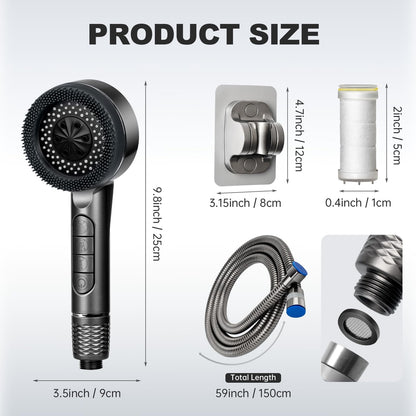 🚿EcoSmart shower set with filter, 150cm hose, bracket