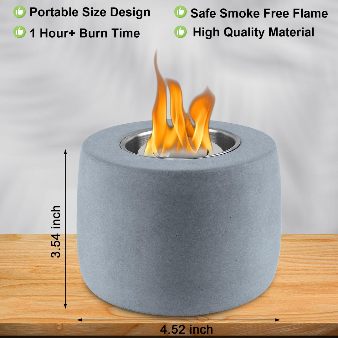 Namizni bioetanolni kamin iz betona – prenosni, brez dima