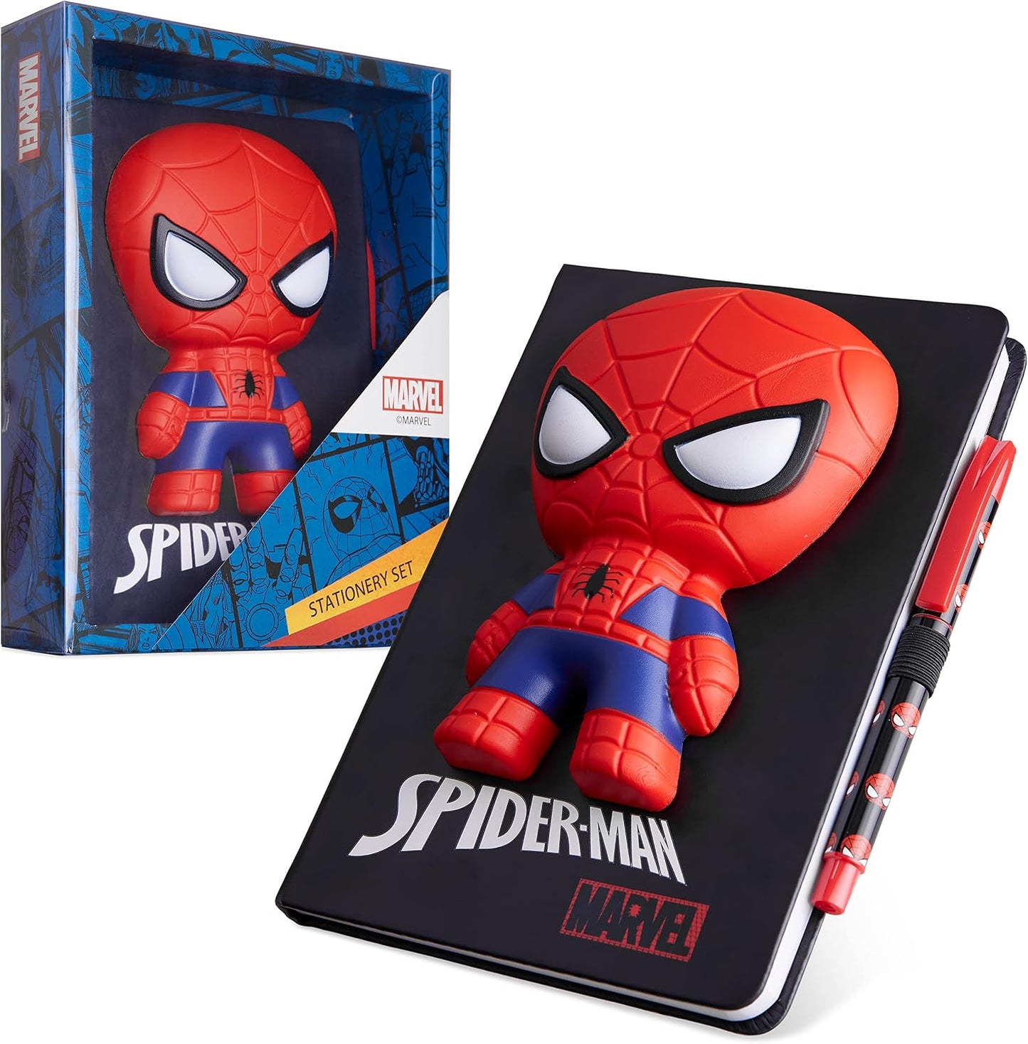 Spider-Man A5 zvezek in set s pisalom – 3D antistresni dnevnik