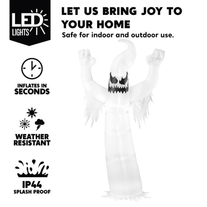 JOIEDOMI samonapihljiv svetleči duh za noč čarovnic (3,65 m)