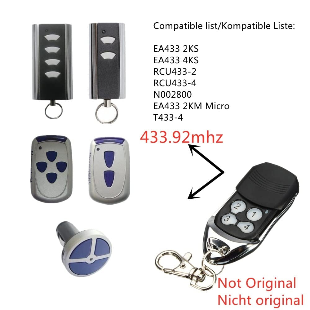 Daljinec za garažna vrata NORMSTAHL – 433,92 MHz (4 gumbi)