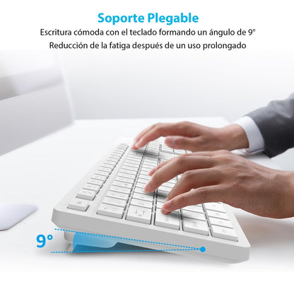 LeadsaIL brezžična tipkovnica + miška – 2.4G, tihi klik, numerična tipkovnica