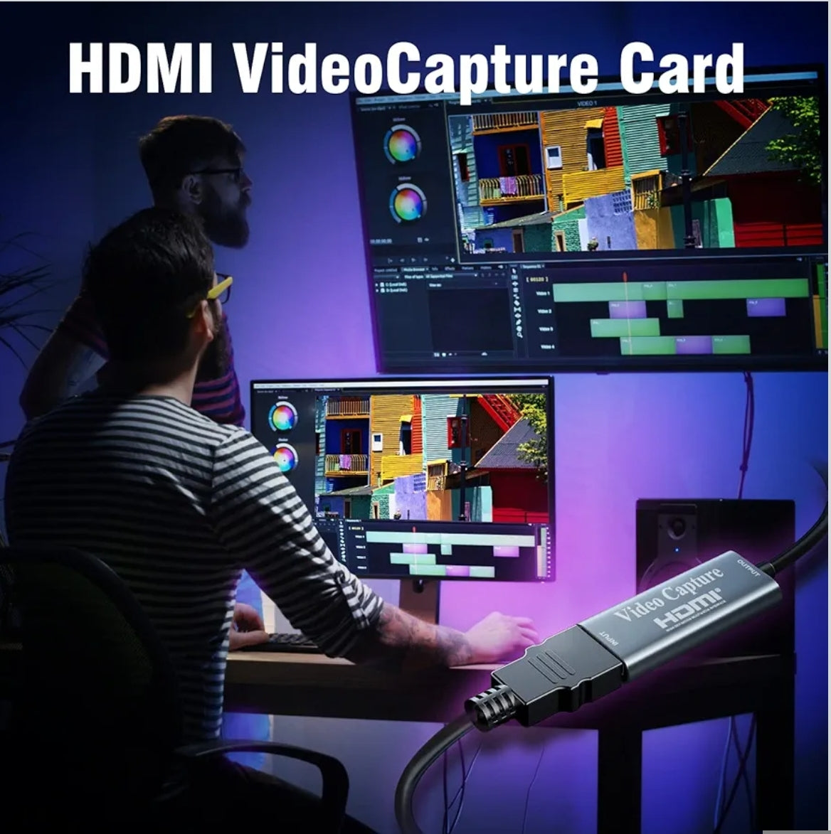 Video pretvornik HDMI na USB-A 3.0, Full HD 1080p, 4K passthrough + adapter