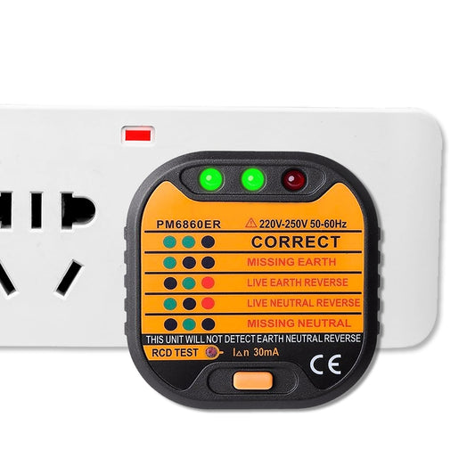 WOWLELA tester PM6860ER – tester vtičnic z RCD funkcijo