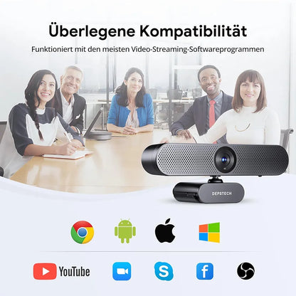 💡 DEPSTECH DW50 Pro 4K spletna kamera, 8MP, 3x zoom, Sony CMOS senzor, USB-A/USB-C, mikrofon