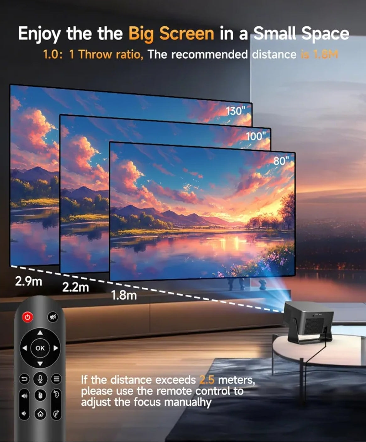 LED projektor Magcubic HY350MAX, 4K/8K, 600ANSI, Android 14, Wifi 6, AutoFocus