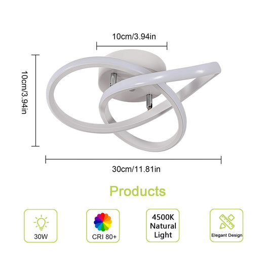 💡Moderna LED stropna svetilka, 30W, 3300lm, 4500K, bela