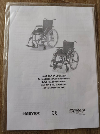 Invalidski voziček Meyra Eurochair - KOT NOV- POSREDNIŠKA PRODAJA - naklikaj.si