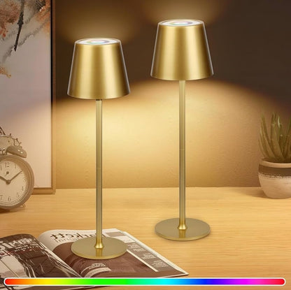 💡2x WUYOR LED brezžična namizna svetilka, 3000K + RGB, USB-C, 5500 mAh