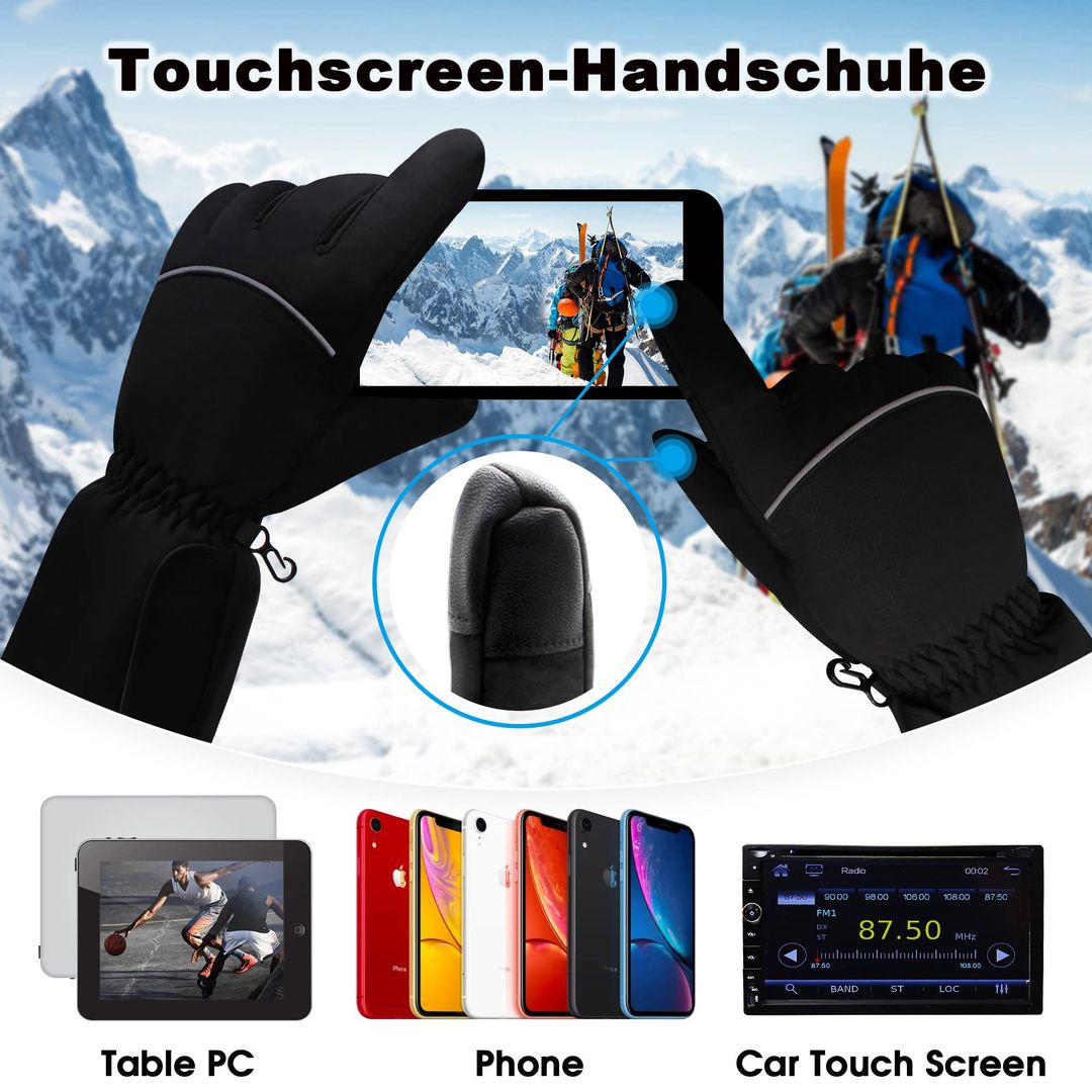 Kvalitetne grelne zimske rokavice z baterijo 2x5000 mAh