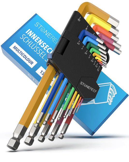 Komplet imbus ključev STONE REEF – 13 delni barvni set (1,27–10 mm)
