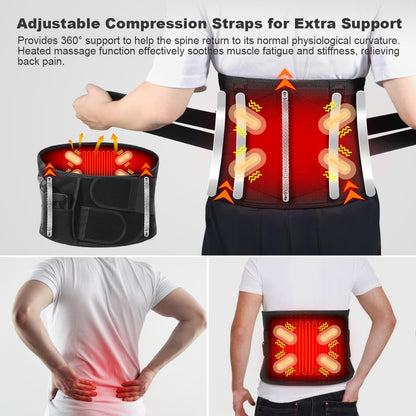 Grelno - masažni pas za hrbet – brezžični (baterija 5000mah), XL