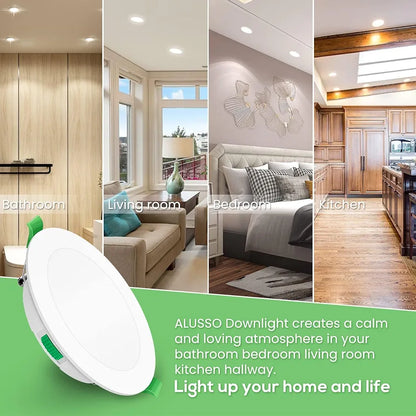 💡6x Alusso LED recessed light 10W (148mm) – white/black/nickel