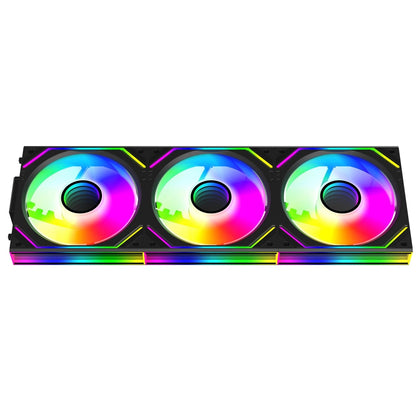 Interstellar Black V2 ARGB PC ventilator 120 mm – komplet 3 kosov (črn)