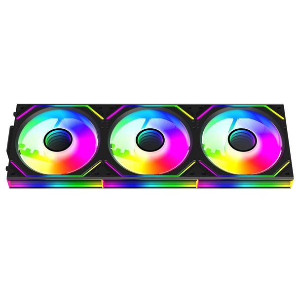 Interstellar Black V2 ARGB PC ventilator 120 mm – komplet 3 kosov (črn)