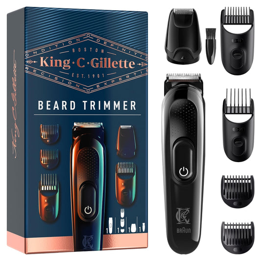 Gillette King C. brezžični prirezovalnik / strižnik brade z nastavki