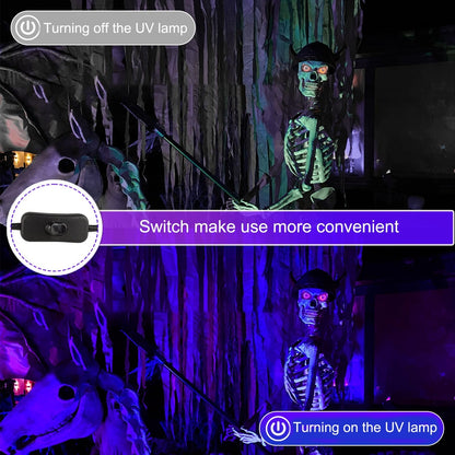 💡 2x LED UV 100W Blacklight reflektor – IP65 vodoodporen