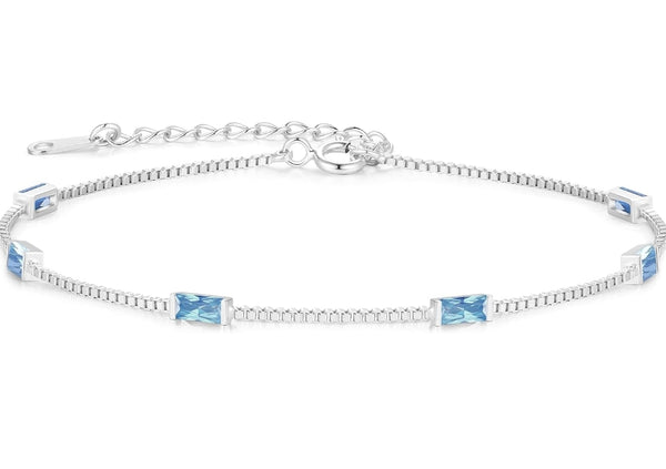 💎 LOUISA SECRET zapestnica iz srebra 925 z 5A cirkonijem, modra - naklikaj.si