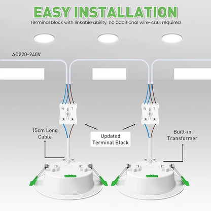 💡6x Alusso LED recessed light 10W (113mm) – white