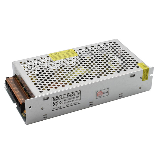 🔌 Napajalnik 12V, 16.7A, 200W, AC 110/220V vhod, kovinsko ohišje