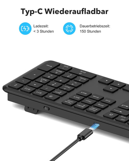 Brezžična tipkovnica Bluetooth + 2,4 GHz