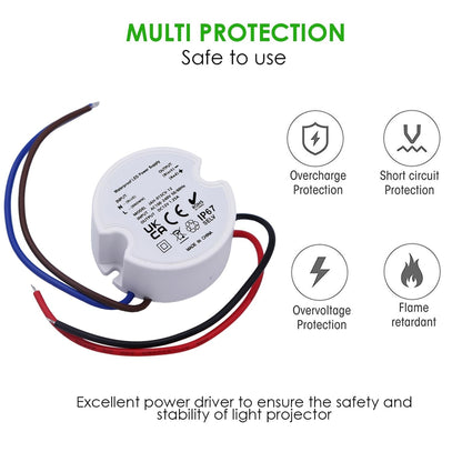 2x mini LED transformator 12V (15W, vodoodporen IP67)