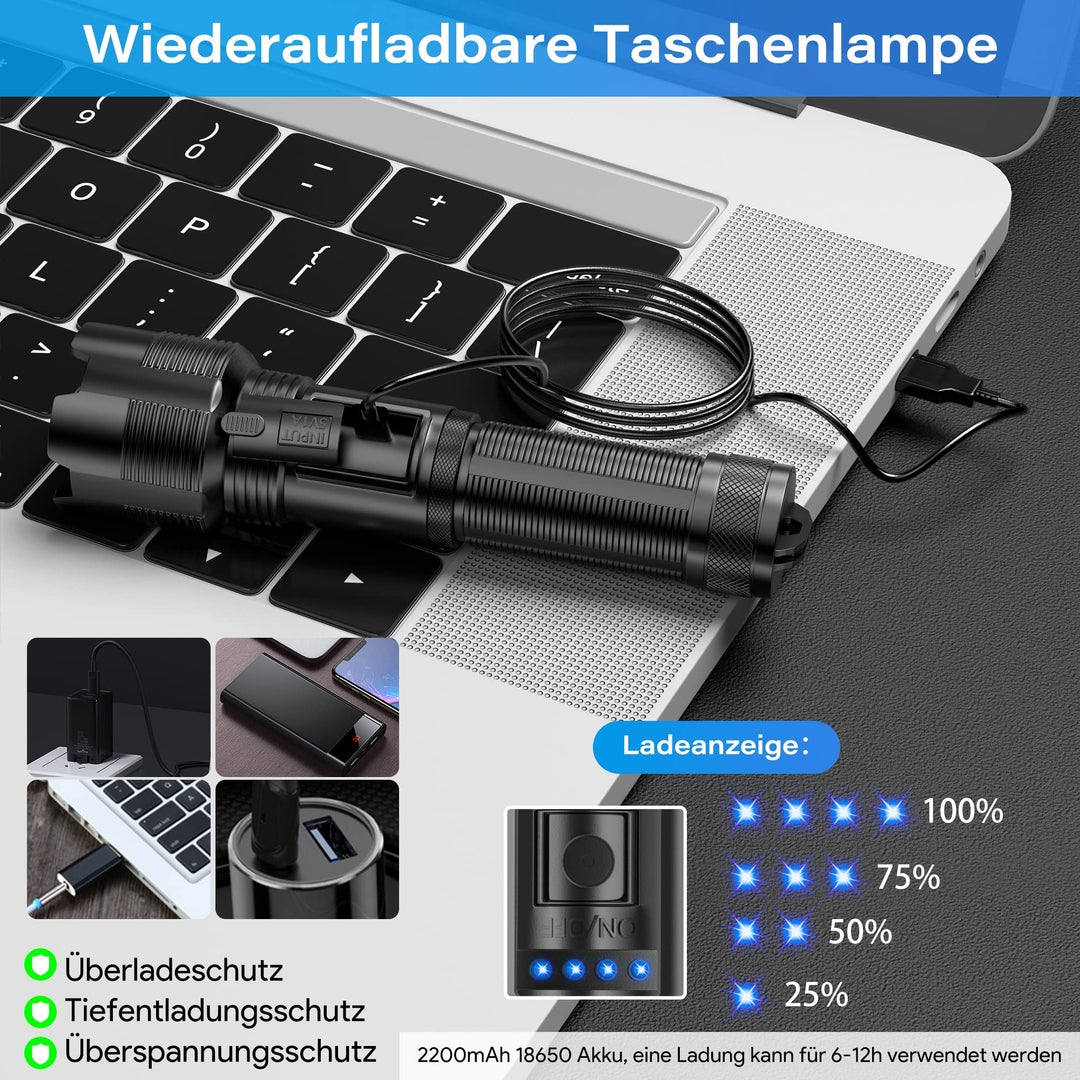 🔦 iToncs LED taktična svetilka C019-XHP50 - 2 kosa