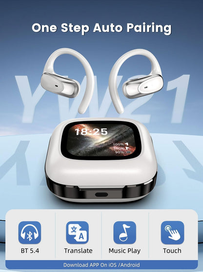 AI prevajalne slušalke z touchscreen zaslonom– 149 jezikov, BT 5.4