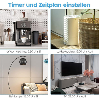 4x EIGHTREE pametna WiFi vtičnica – 16A, merjenje porabe, urnik vklopa preko Alexa/Google Home