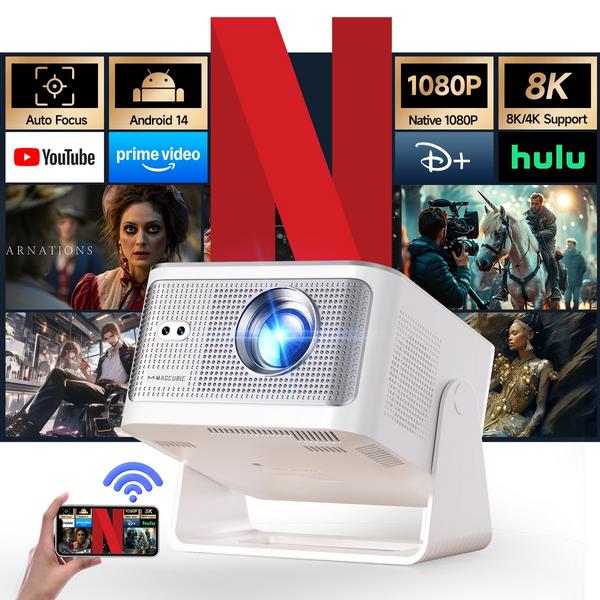 LED projektor Magcubic HY350MAX, 4K/8K, 600ANSI, Android 14, Wifi 6, AutoFocus