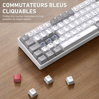 TECURS mehanska gaming tipkovnica MK203WG – 61 tipk, RGB, FR layout