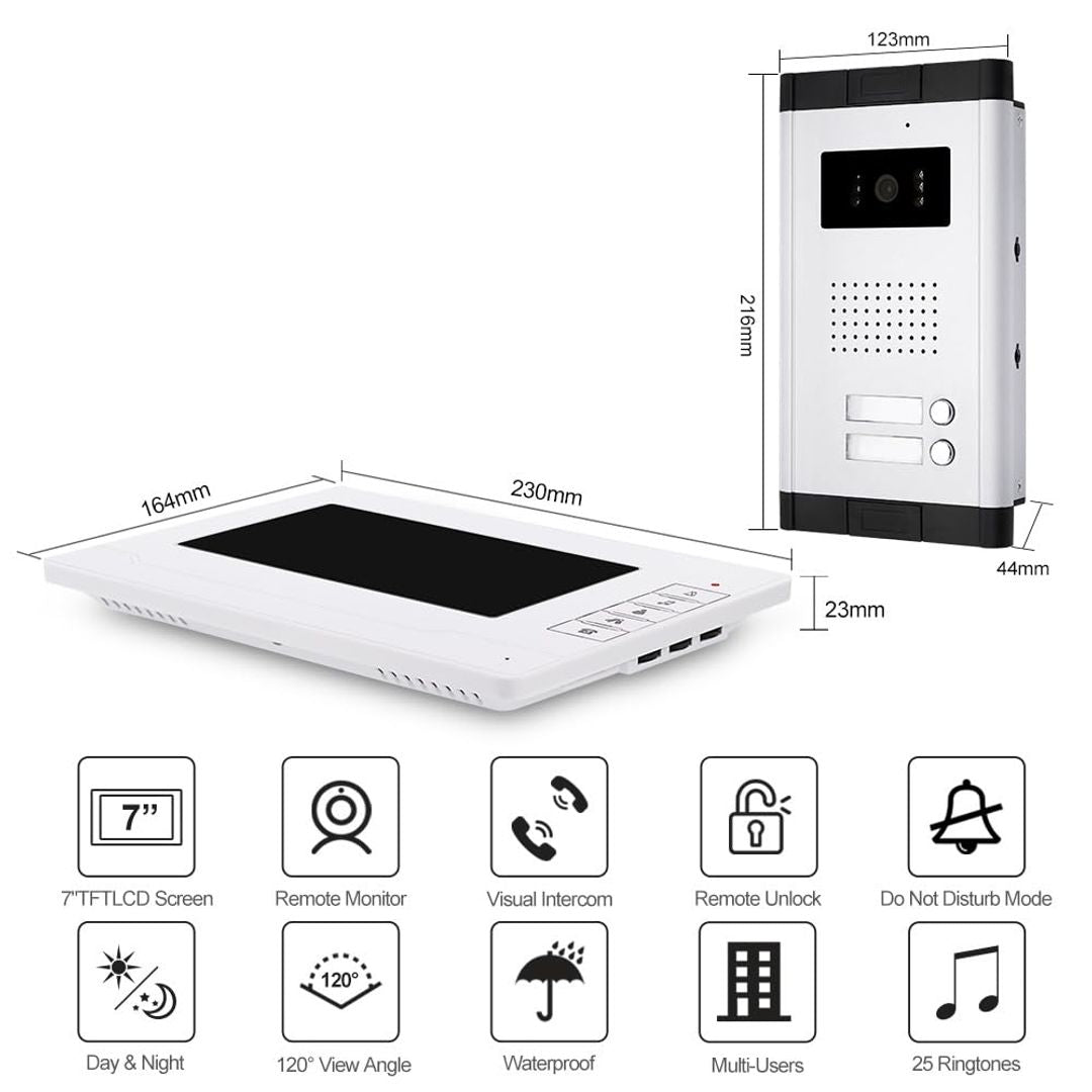 OBO HANDS video domofon z 17,8 cm (7-inčnim) zaslonom - 2 enoti