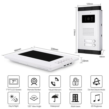 OBO HANDS video domofon z 17,8 cm (7-inčnim) zaslonom - 2 enoti