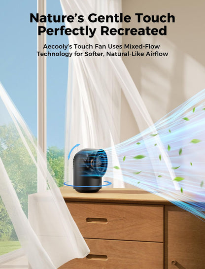 Touchscreen namizni ventilator 8000mAh - do 40ur delovanja