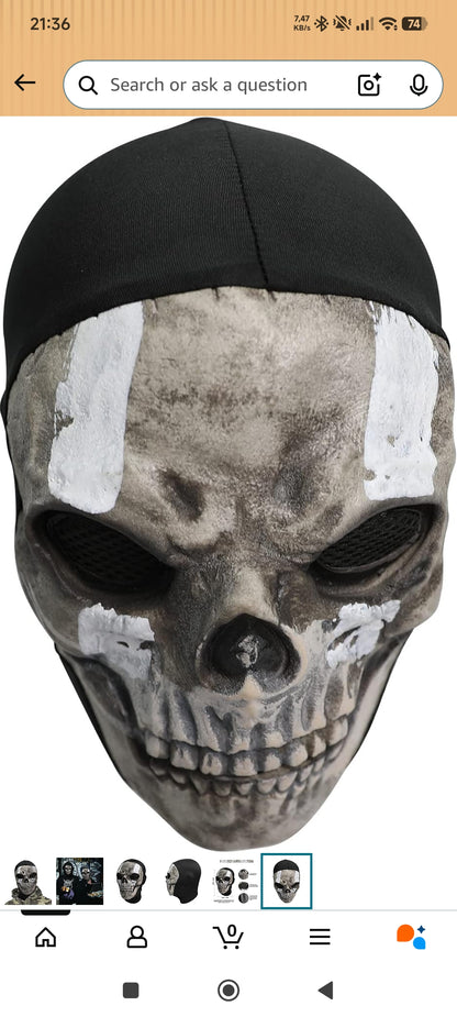 Maska Ghost Balaclava Skull – taktična podkapa - naklikaj.si