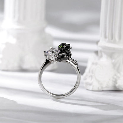 💍 JEULIA Hug Me "Your Dragon" 925 silver ring with zirconia