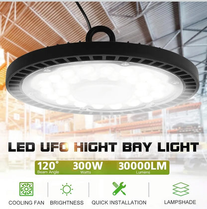 Industrielle LED-Lampe Jefedana 300W – 30000LM, IP65, kaltweiß (6500K)