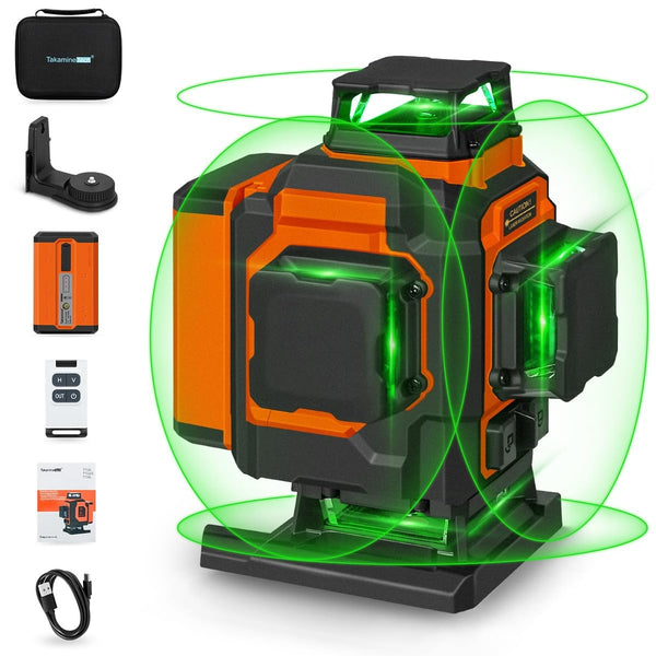 TAKAMINE PRO, 4D gradbeni laser, 16 linij, 4×360°, Bluetooth+daljinec, 1 leto garancija - naklikaj.si