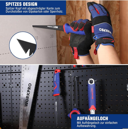 WORKPRO ročna žaga za suhomontažo – bi-metalno rezilo 150 mm