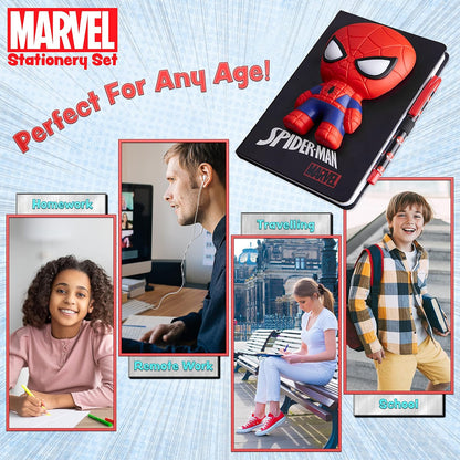 Spider-Man A5 zvezek in set s pisalom – 3D antistresni dnevnik