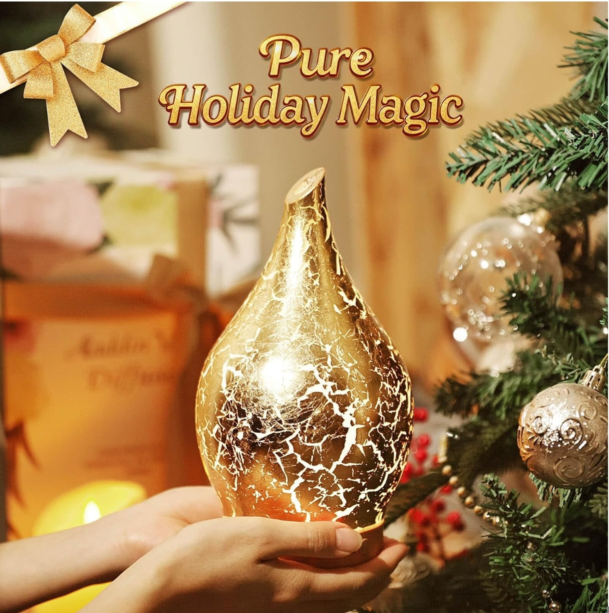 PORSEME 3D Aroma Difuzor 150 ml – stekleni ultrazvočni difuzor z LED osvetlitvijo