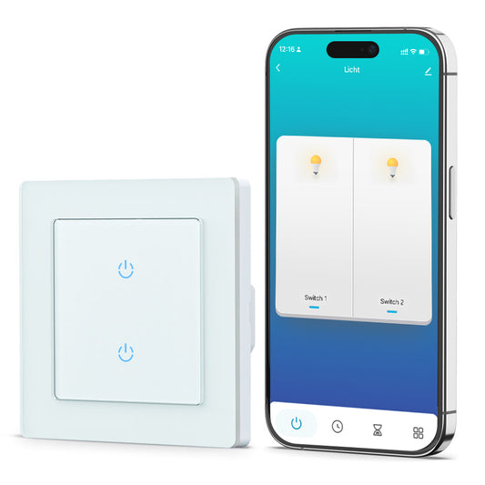 Dvojno pametno touch WiFi stikalo za luči CurrySmarter - naklikaj.si