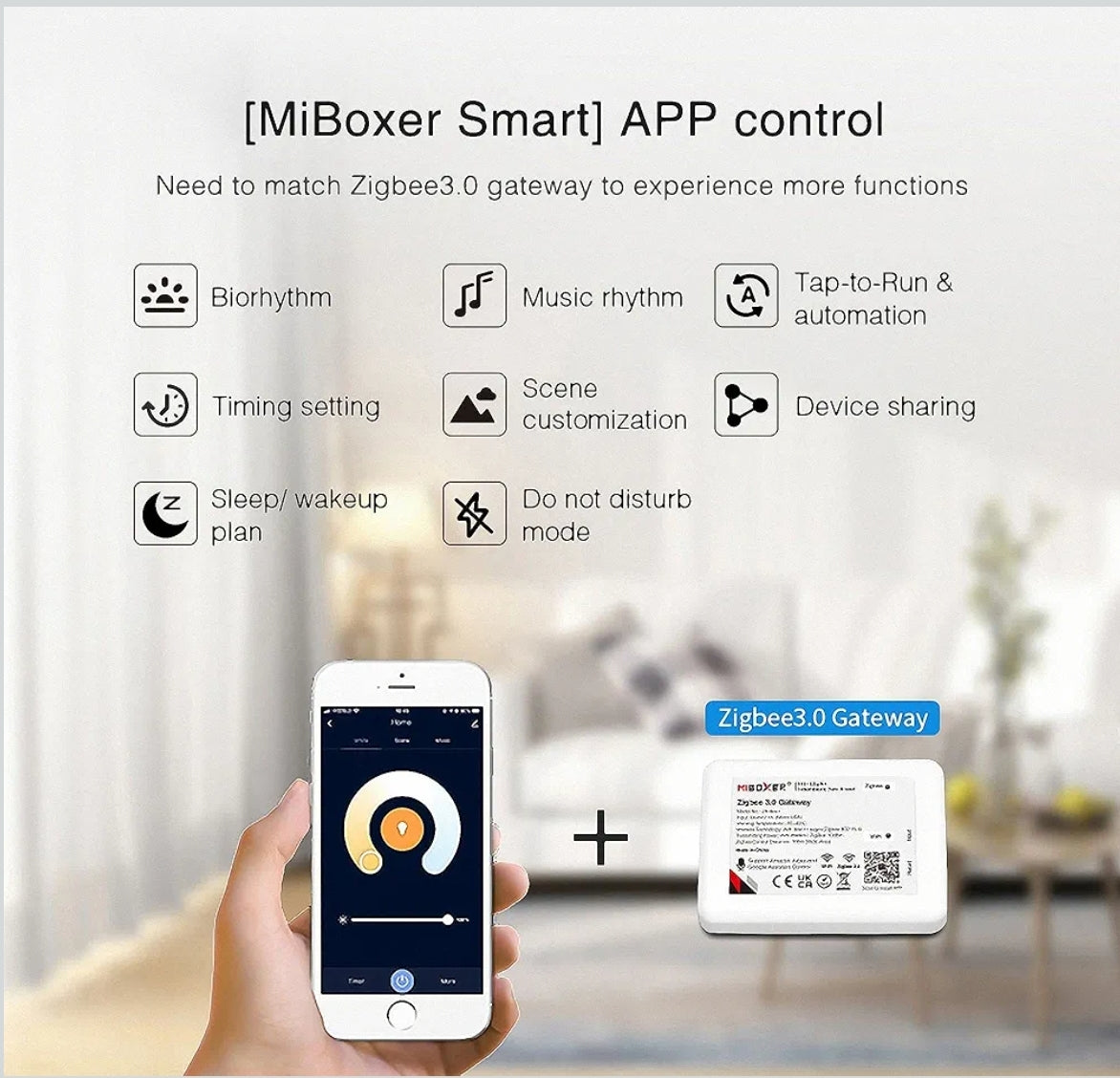 MiBOXER FUT035Z – Dvojno-bel LED krmilnik (Zigbee 3.0)
