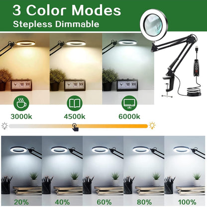 🔎 Namizna lupa z LED osvetlitvijo – 10×/15× povečava